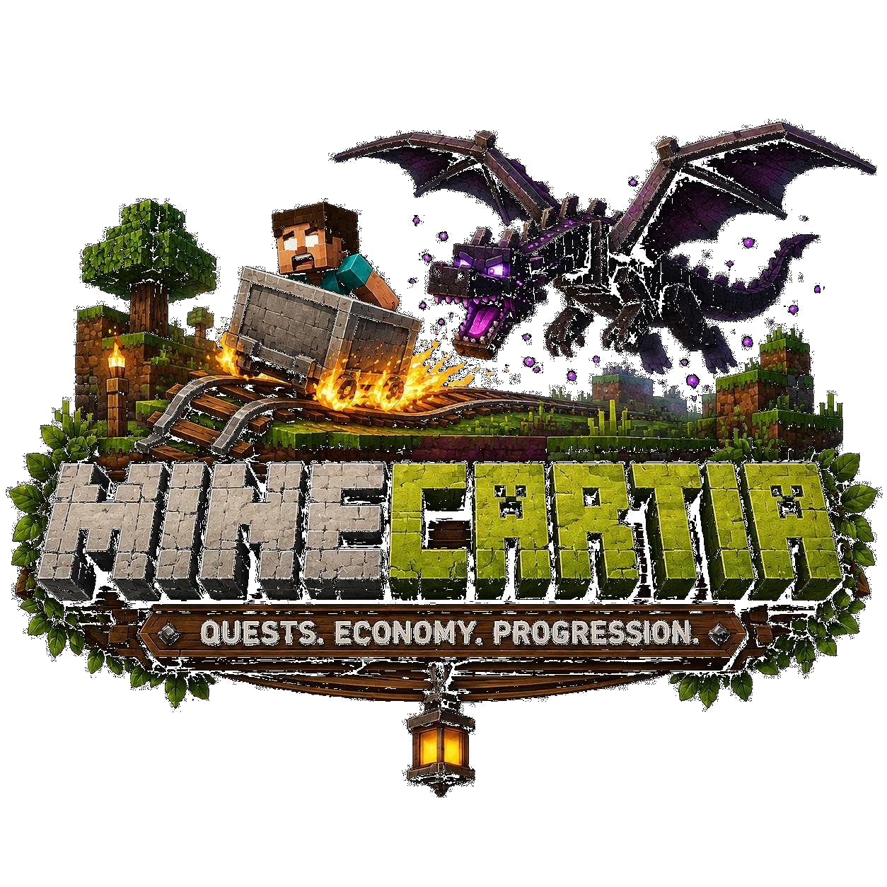 MineCartia — Quests. Economy. Progression.